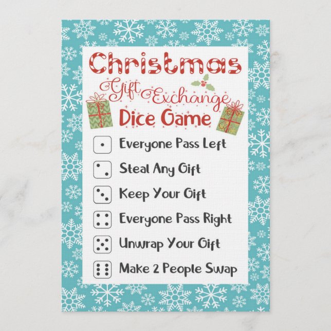 Carte de jeu de fête de Noël Dirty Santa Noël  (Devant)