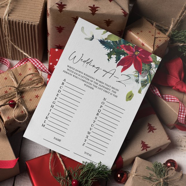 Carte de jeu de Fête des mariées A-Z Poinsettia ma (Créateur téléchargé)