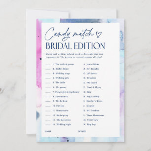 Carte de jeu de mariage Candy Match pour Baby Show