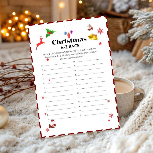 carte de jeu de mots de Noël A-Z (Créateur téléchargé)