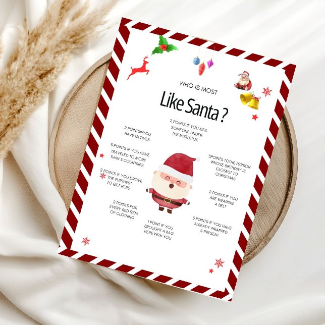 Carte de jeu de Noël « Qui est le plus susceptible (Créateur téléchargé)