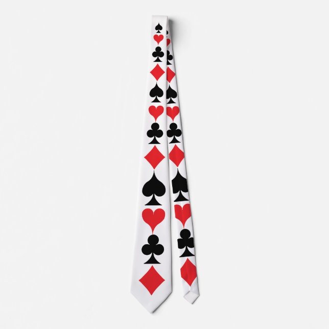 Carte de jeu de poker convient Cravate de la fête  (Devant)