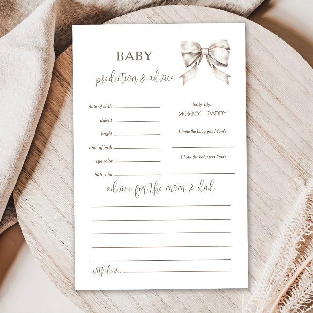 Carte de jeu de prédiction et de conseils pour béb (Créateur téléchargé)