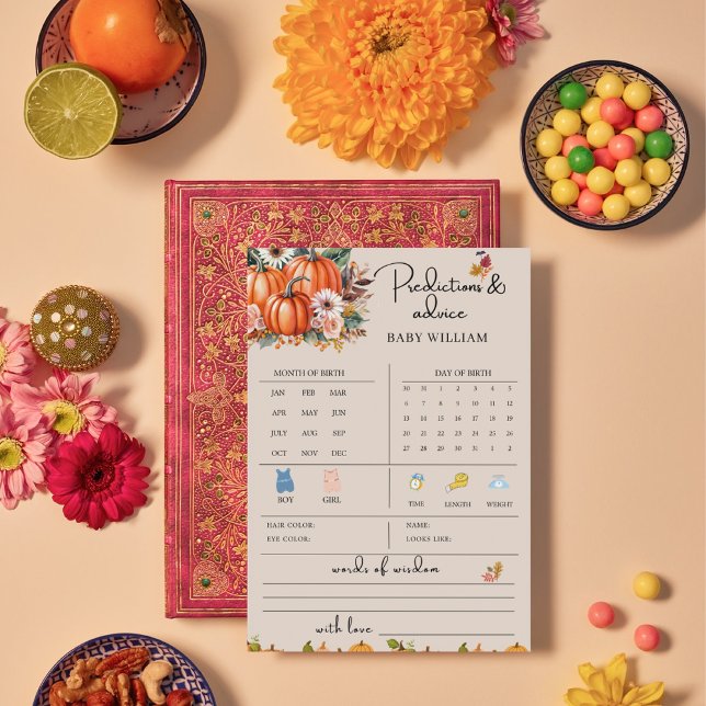 Carte de jeu de prédictions et conseils pour bébé  (Créateur téléchargé)