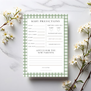 Carte de jeu de prédictions pour Baby Shower en gi