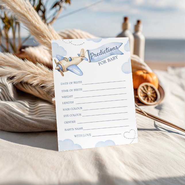 Carte de jeu de prédictions pour Baby Shower sur l (Créateur téléchargé)