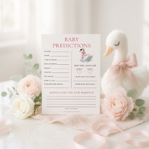 Carte de jeu de prédictions pour Baby Shower sur l