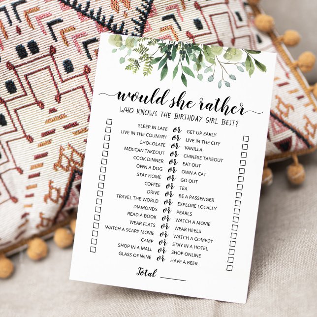 Carte de jeu éditable 'Would She Rather' pour anni (Créateur téléchargé)