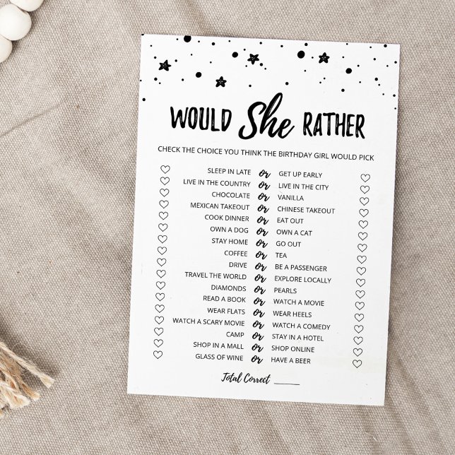 Carte de jeu éditable 'Would She Rather' pour anni (Créateur téléchargé)