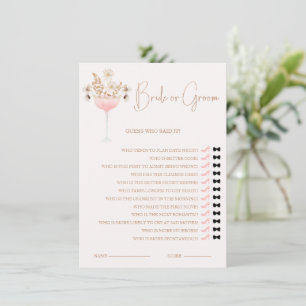 Carte de jeu en verre Beige Fleur sauvage mariée o