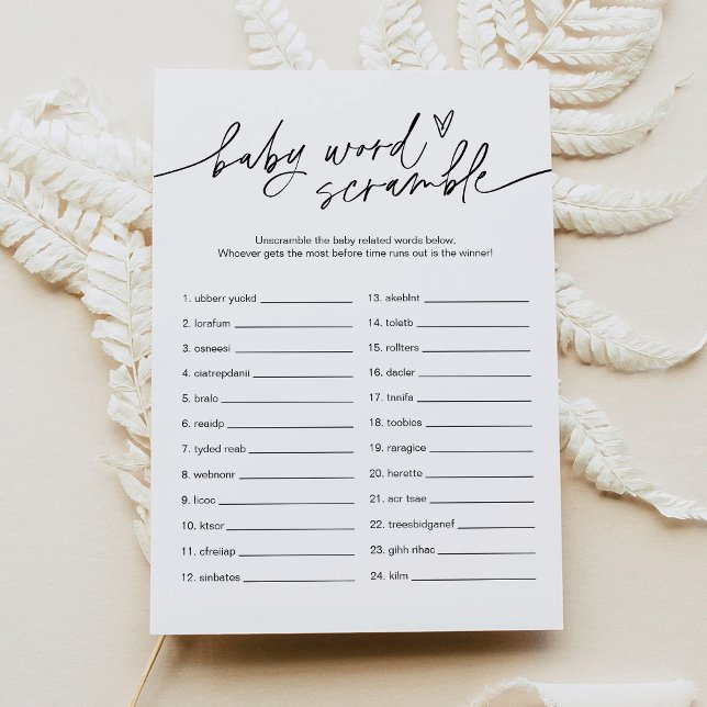 Carte de jeu EVERLEIGH Baby Word Scramble (Créateur téléchargé)