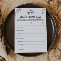 Carte de jeu Gothic Scattergories pour la fête de