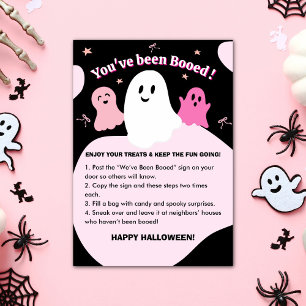 Carte de jeu Halloween « Vous avez été hué » pour