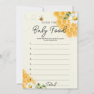 Carte de jeu Honey Bee devine la nourriture pour b