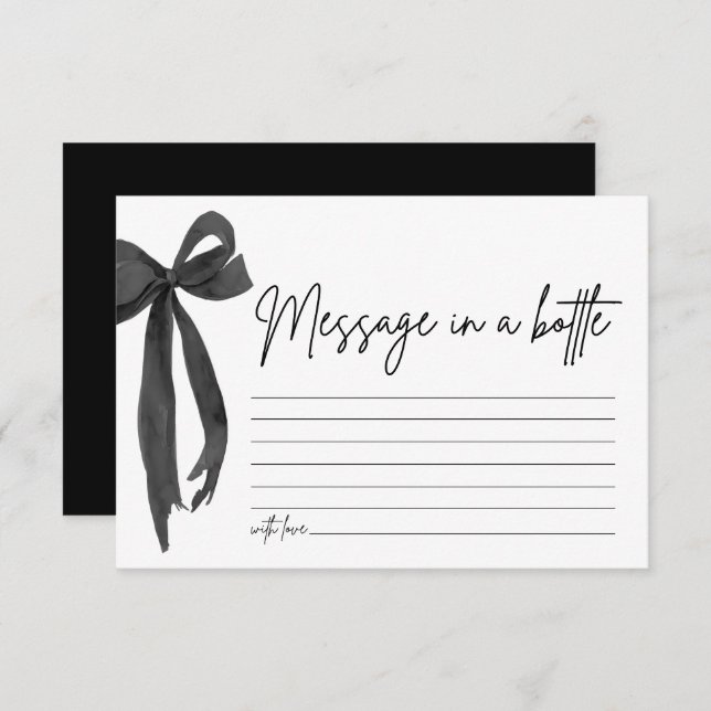 Carte de jeu Message dans une bouteille avec un ru (Devant / Derrière)