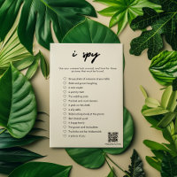 Carte de jeu moderne I Spy Mariage