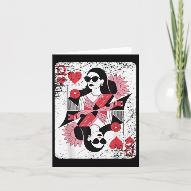 Carte de jeu moderne Queen of Hearts (Devant)
