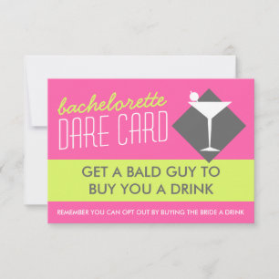 Carte de jeu moderne Retro Bachelorette DARE