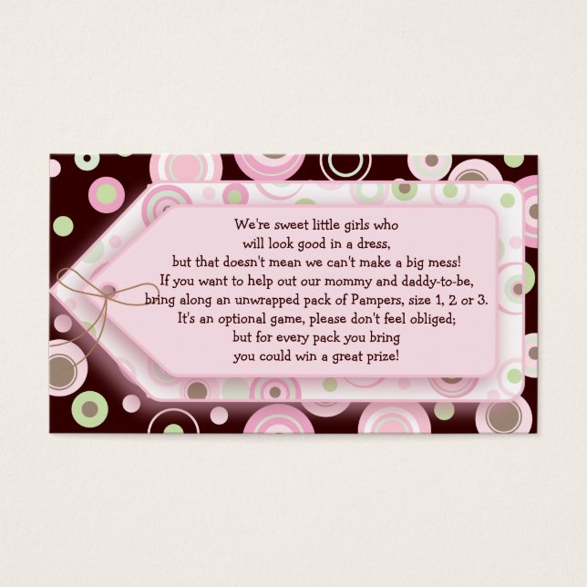 Carte de jeu Pink Brown Sweet Girl Polka Dot (Devant)