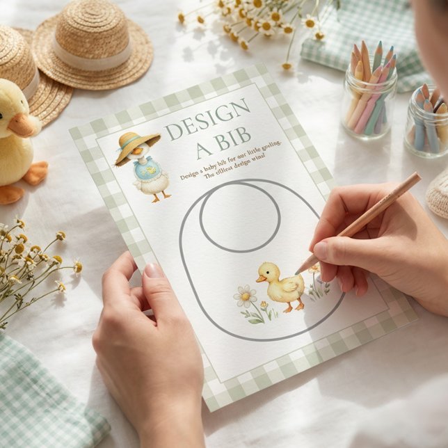 Carte de jeu pour Baby Shower avec un design à car (Créateur téléchargé)
