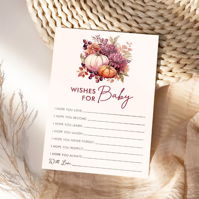 Carte de jeu pour Baby Shower avec voeux de citrou (Créateur téléchargé)