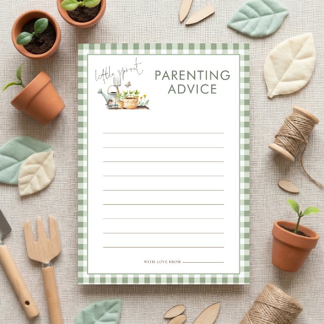 Carte de jeu pour baby shower : Conseils de parent (Créateur téléchargé)