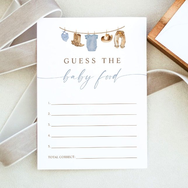 Carte de jeu pour Baby Shower de Nourriture pour B (Créateur téléchargé)