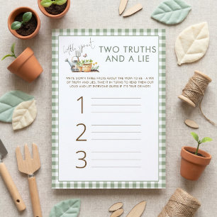 Carte de jeu pour Baby Shower Little Sprout 2 Véri