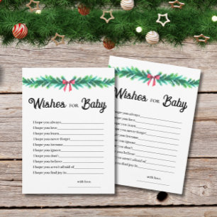 Carte de jeu pour vœux de Noël pour Baby Shower 