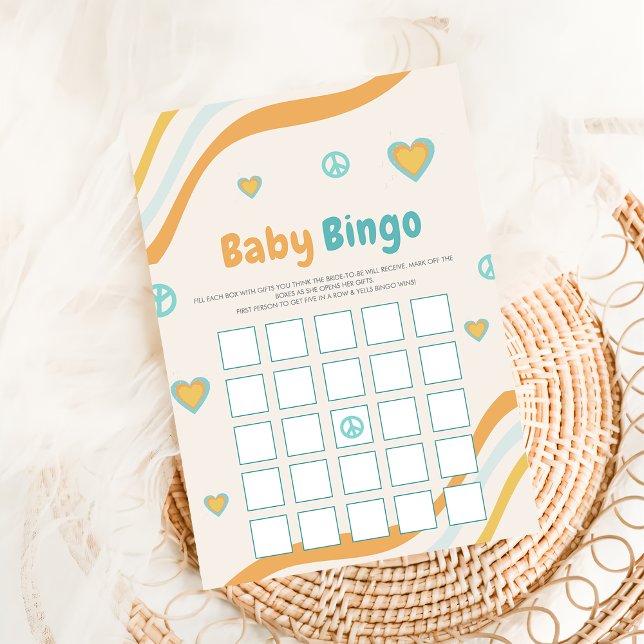 Carte de jeu rétro pour cadeau de bingo Baby Showe (Créateur téléchargé)