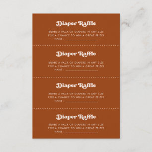 Carte de jeu Retro Stylish Burnt Orange Diaper Raf