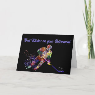 Carte de jeu sport du joueur de hockey