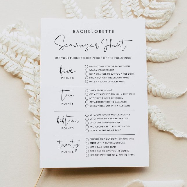 Carte de jeu STELLA Bachelorette Scavenger Chasse (Créateur téléchargé)