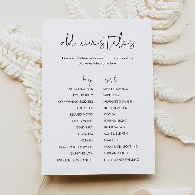 Carte de jeu STELLA Old Wives Tales Baby shower (Créateur téléchargé)