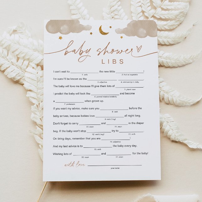 Carte de jeu Twinkle Little Star Baby shower Libs (Créateur téléchargé)