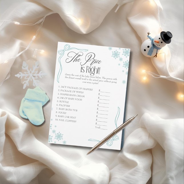 Carte de jeu Winter Coquette Green Price is Right (Winter Coquette Green Price is Right Game Card)
