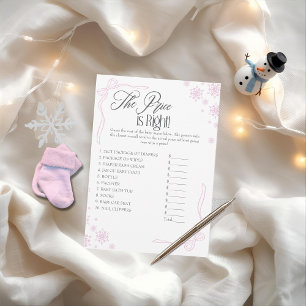Carte de jeu Winter Coquette Pink Price is Right