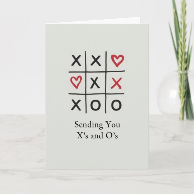 Carte de jeu Xoxo Câlins Baisers Amour (Devant)