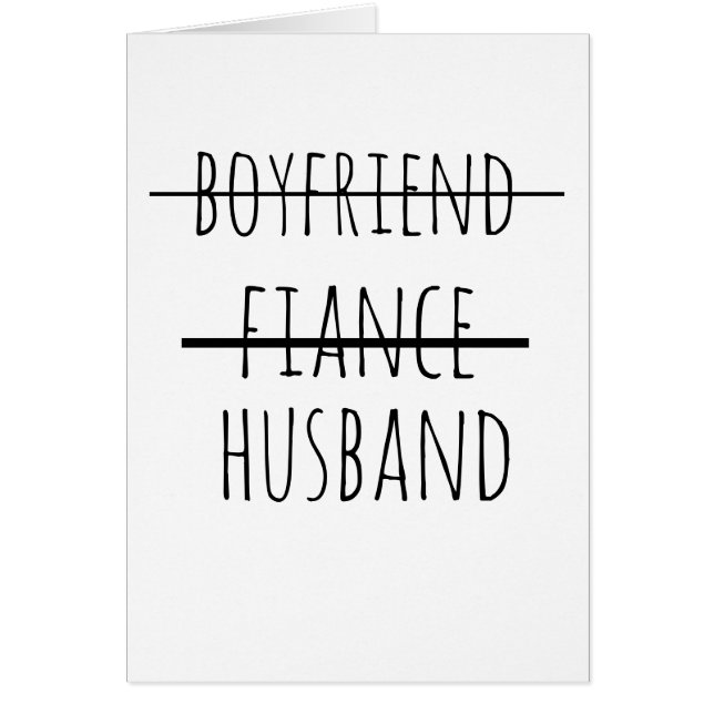 carte de jeune mariée, de la jeune mariée à (Devant)