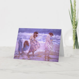 Carte de jeunes filles de coquillage
