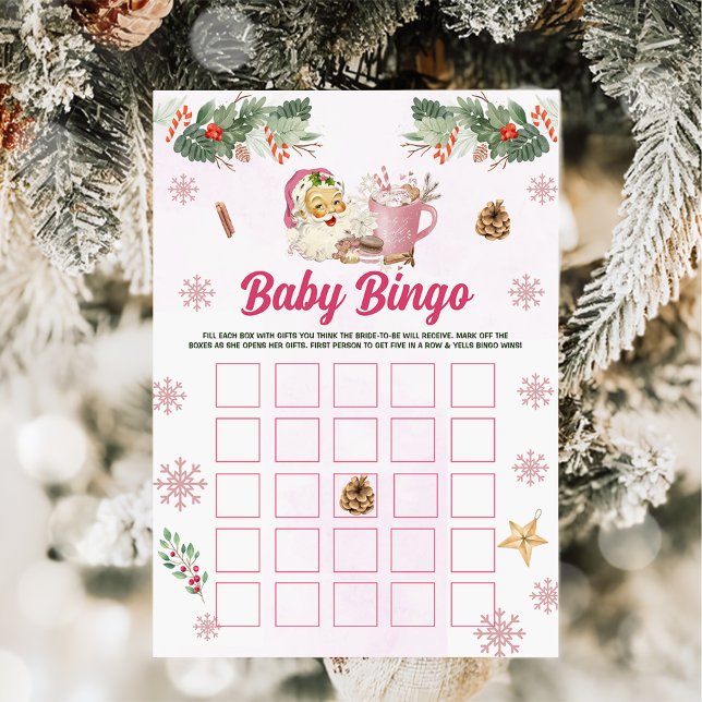 Carte de jeux de bingo bébé Santa Cookie de Noël (Créateur téléchargé)
