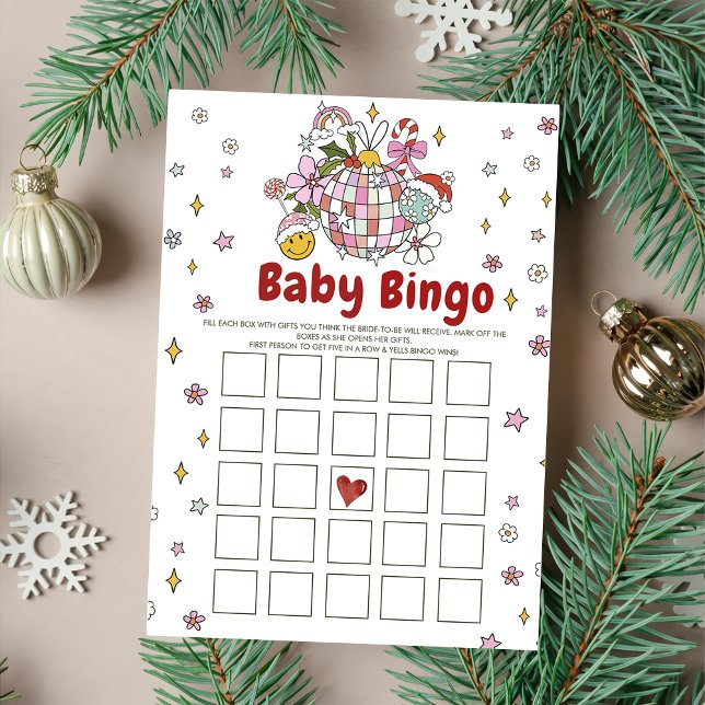 Carte de jeux de bingo pour Baby Shower Noël Groov (Créateur téléchargé)