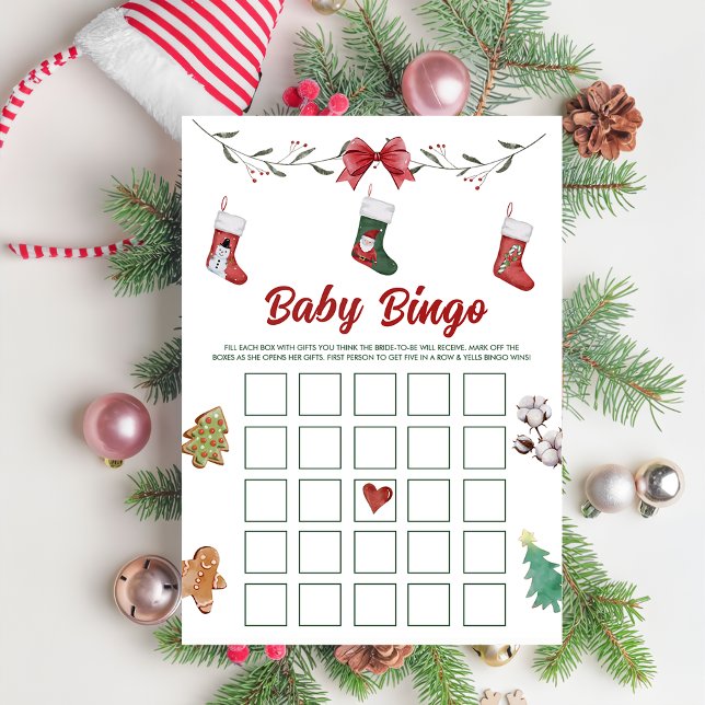 Carte de jeux de bingo pour bébé Shower Chaussette (Créateur téléchargé)
