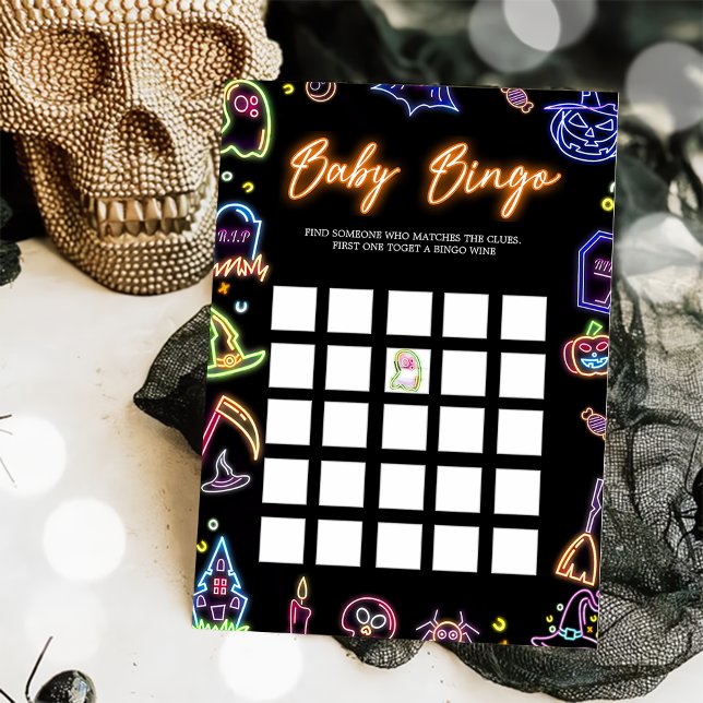 Carte de jeux de bingo sombre avec lueur Halloween (Créateur téléchargé)