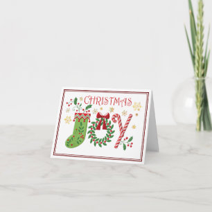 Carte de joie de Noël personnalisée