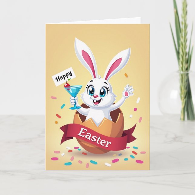 Carte de joie de Pâques Bunny Burst (Devant)