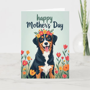 Carte de joie pour chien floral