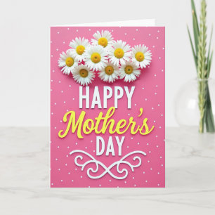 Carte de joie pour la fête des mères florale
