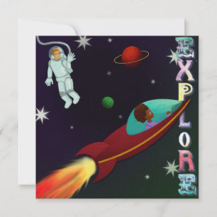 Carte de jolis astronautes de l'espace