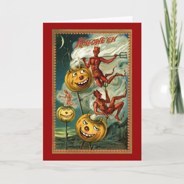 Carte de JOLs de diables de Halloween (Devant)